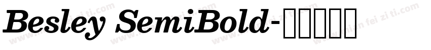 Besley SemiBold字体转换